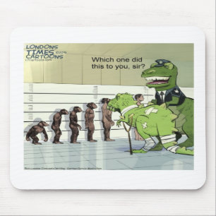 Rick London Funny Dinosaur Police Lineup Mousepad