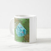 Rick London Funny Flooded House For Sale Comic Kaffeetasse (Vorderseite Links)
