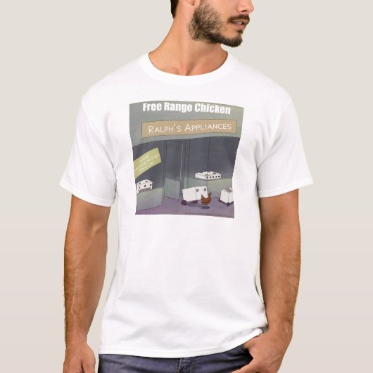 Rick London Funny Free Range Chicken T-Shirt (Vorderseite)