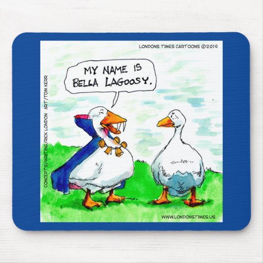 Rick London Funny Goose Vampire Wear Bells Mousepad (Vorne)
