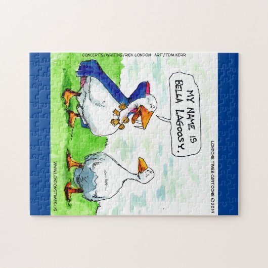 Rick London Funny Goose Vampire Wear Bells Puzzle (Horizontal)