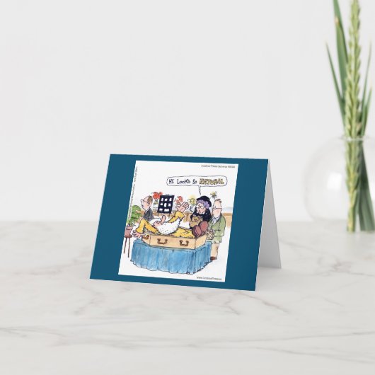 Rick London Funny Old Hippie Comic Beerdigung Karte (Vorderseite)