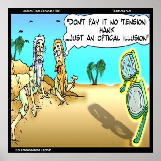 Rick London Funny Optical Illusion Optician Poster (Vorne)