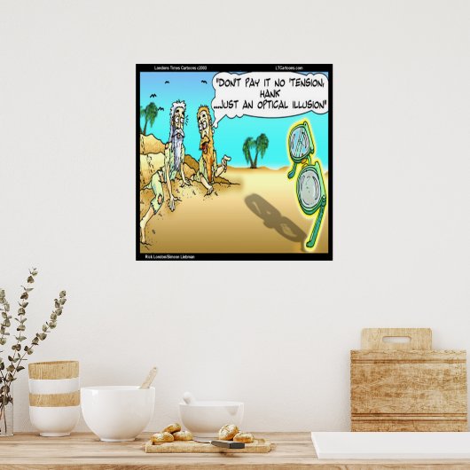 Rick London Funny Optical Illusion Optician Poster (Küche)