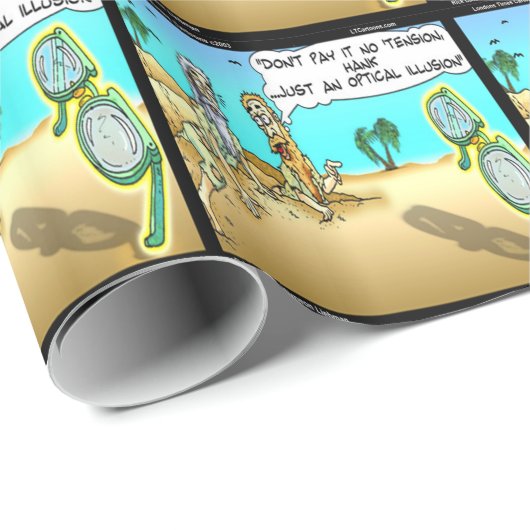 Rick London Funny Optometrist Illusion Geschenkpapier (Rolleneckpunkt)