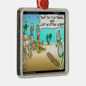 Rick London Funny Optometrist Illusion Silbernes Ornament (Rechts)