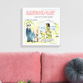 Rick London Funny Planet Trump Canvas Print Leinwanddruck (Insitu (Wohnzimmer))