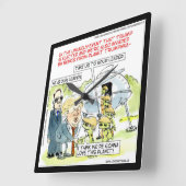 Rick London Funny Planet Trump Square Wall Clock Quadratische Wanduhr (Winkel)