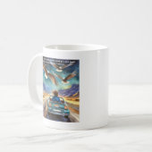Rick London Funny Riding im dunklen Comic Kaffeetasse (Vorderseite Links)