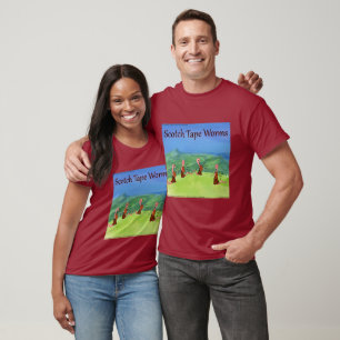 Rick London Funny Scottish Worms Comic T-Shirt