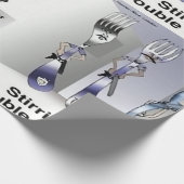 Rick London Funny Silverware Police Geschenkpapier (Ecke)