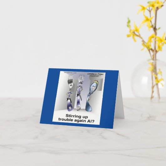 Rick London Funny Silverware Police Karte (Gelbe Blume)