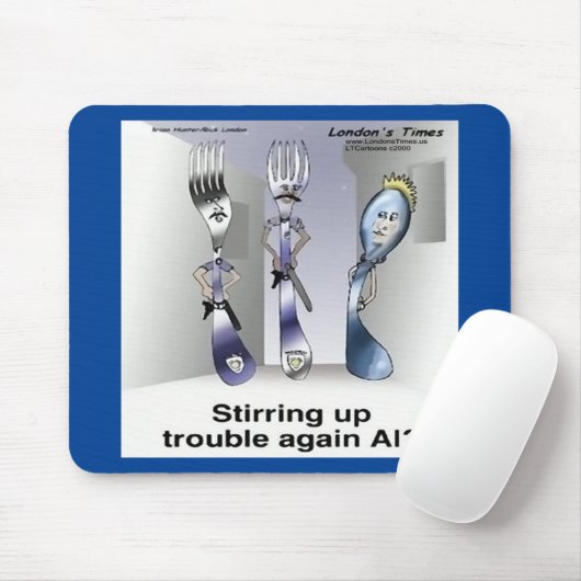 Rick London Funny Silverware Police Mousepad (Mit Mouse)