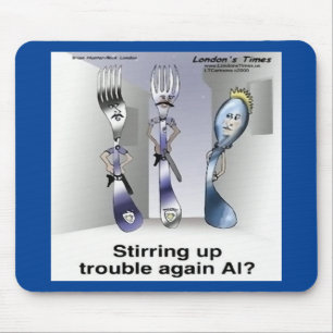 Rick London Funny Silverware Police Mousepad