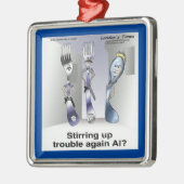 Rick London Funny Silverware Police Ornament Aus Metall (Links)