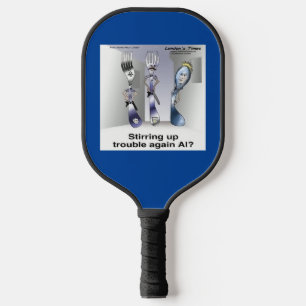 Rick London Funny Silverware Police Pickleball Schläger