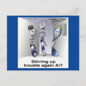 Rick London Funny Silverware Police Postkarte (Vorderseite)