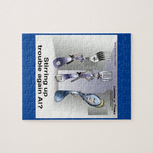 Rick London Funny Silverware Police Puzzle (Horizontal)