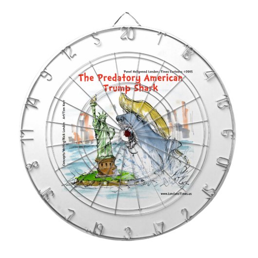 Rick London Funny Trump Shark Dartscheibe (vorne)