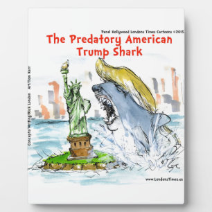 Rick London Funny Trump Shark Fotoplatte