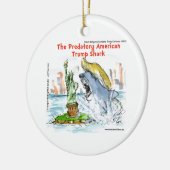 Rick London Funny Trump Shark Keramik Ornament (Links)