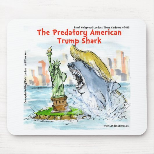 Rick London Funny Trump Shark Mousepad (Vorne)