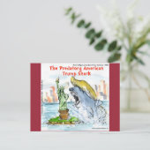 Rick London Funny Trump Shark Postkarte (Stehend Vorderseite)