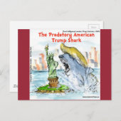 Rick London Funny Trump Shark Postkarte (Vorne/Hinten)