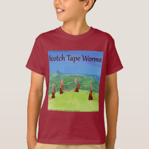 Rick London Funny Worms of Scotland Comic T-Shirt