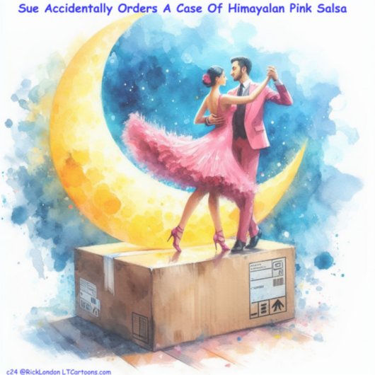 Rick London Himalayan Pink Salsa Funny Aufkleber (Vorderseite)