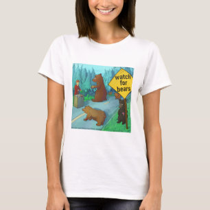 Rick London Lustige Bären Mit Uhren Comic T-Shirt