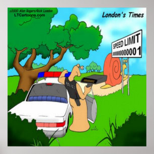 Rick London Lustiger Slug-Verkehrspolizist Poster