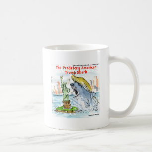 Rick London Lustiger Trump Hai Kaffeetasse