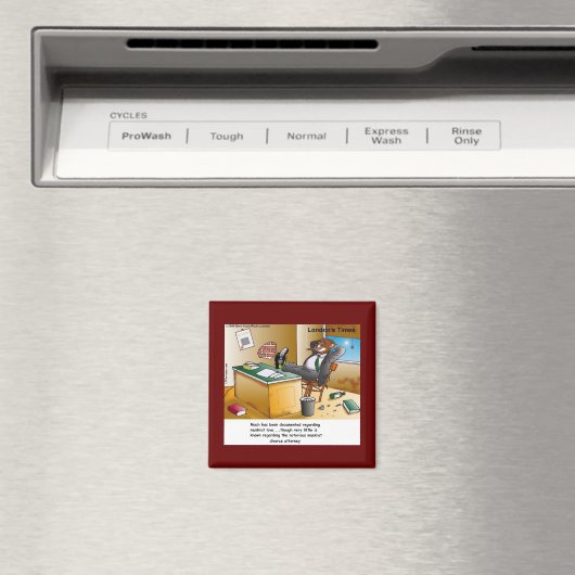 Rick London Muskrat Divorce Attorney Comic Magnet (In Situ (Geschirrspüler))