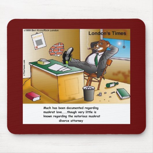 Rick London Muskrat Divorce Attorney Comic Mousepad (Vorne)