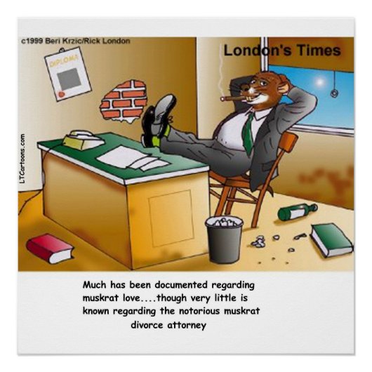 Rick London Muskrat Divorce Attorney Comic Poster (Vorderseite)