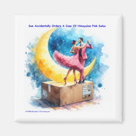 Rick London Pink Himalayan Salsa Funny Magnet (Vorne)
