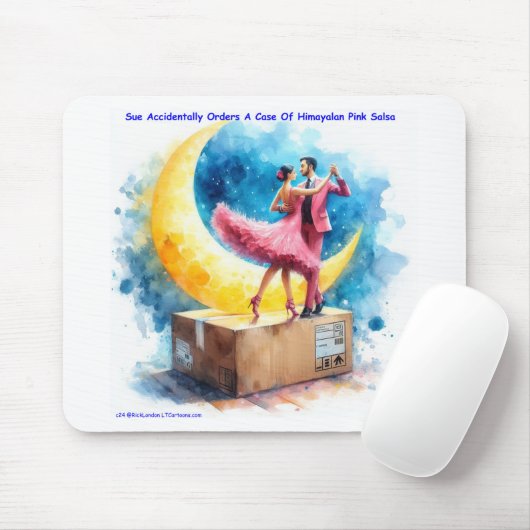 Rick London Pink Himalayan Salsa Funny Mousepad (Mit Mouse)
