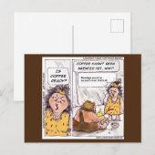 Rick London Prehistorischer Kaffee Funny Cartoon Postkarte (Vorne/Hinten)