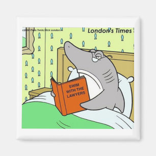 Rick London Shark Lawyer Funny Magnet