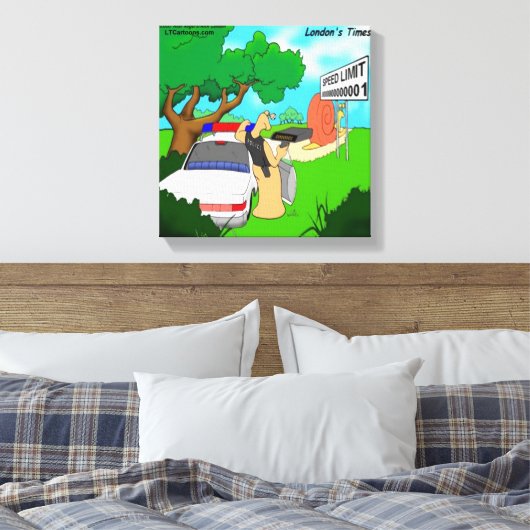 Rick London Slug Traffic Polizist Canvas Print Leinwanddruck (Insitu (Schlafzimmer))