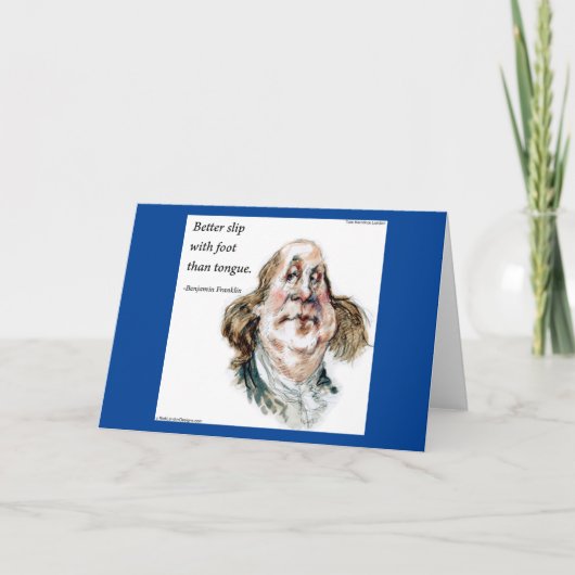 Rick London & Tom Kerr Benjamin Franklin & Quote Karte (Vorderseite)