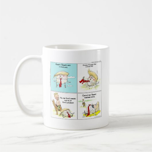 Rick London "Trumpty Dumpty" Funny Trump-Geschenk Kaffeetasse (Links)