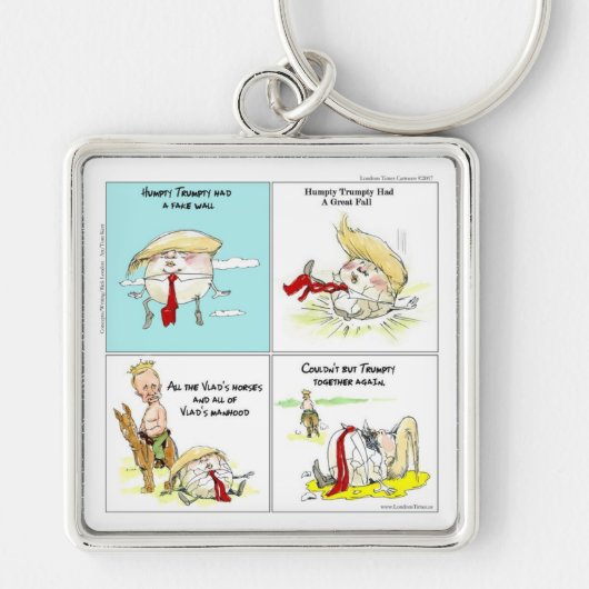 Rick London "Trumpty Dumpty" Funny Trump-Geschenk Schlüsselanhänger (Vorne)