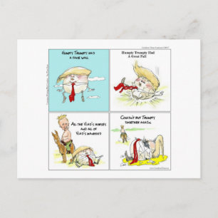 Rick London "Trumpty Dumpty" Lustiges Trump Gesche Postkarte