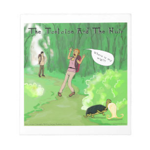 Rick London Turtle And The Wig Hair Funny Notizblock