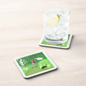 Rick London Turtle und das Wig Hair Funny Getränkeuntersetzer (Rechte Seite)