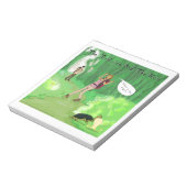 Rick London Turtle und das Wig Hair Funny Notizblock (Rotiert)