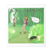 Rick London Turtle und das Wig Hair Funny Notizblock (Vorderseite)