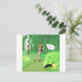 Rick London Turtle und das Wig Hair Funny Postkarte (Stehend Vorderseite)